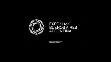 the expo logo is shown in black and white, with an abstract design on it