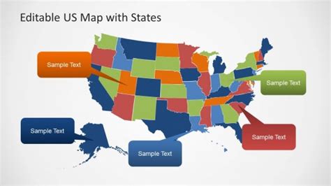 Editable US Map Template for PowerPoint with States - SlideModel