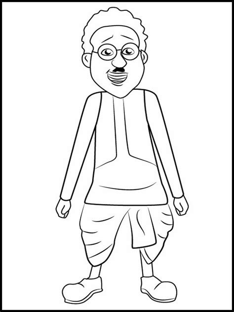 Motu Patlu Coloring Pages