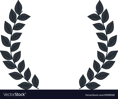 Laurel leaves frame Royalty Free Vector Image - VectorStock