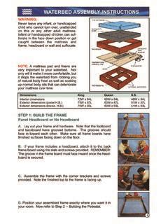 WATERBED ASSEMBLY INSTRUCTIONS / waterbed-assembly-instructions.pdf / PDF4PRO