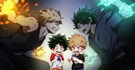 Download Izuku Midoriya Katsuki Bakugou Anime My Hero Academia HD Wallpaper