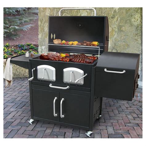 Landmann Bravo Premium Charcoal Grill with Offset Smoker Box - 588493 ...