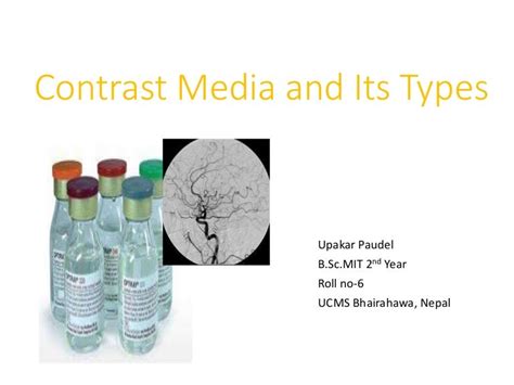 Radiology Contrast media and its Types