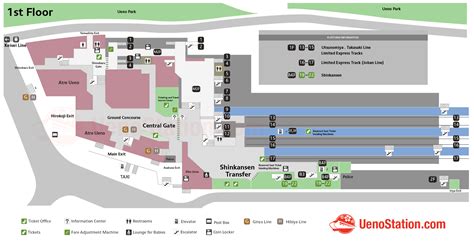 Ueno Station Map – Finding Your Way – Ueno Station | Station, Tokyo station, Station map