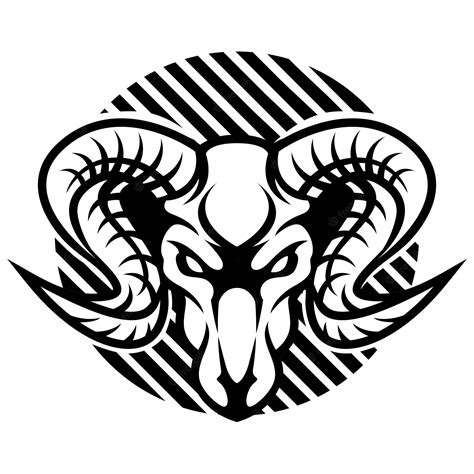 Premium Vector | Goat Wild vector black and white logo design template ...