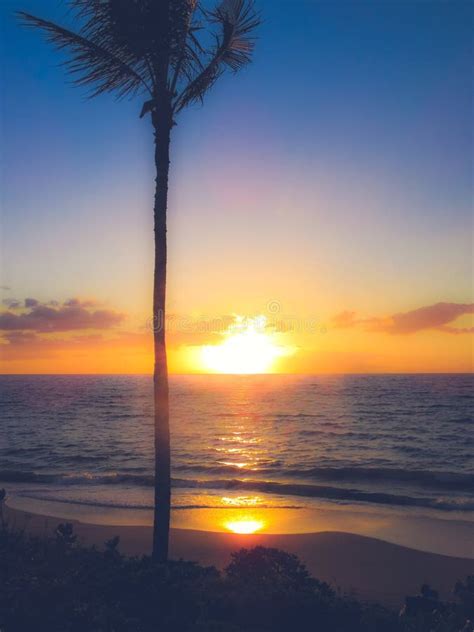 Makena Beach Sunset stock photo. Image of calm, holiday - 109373338