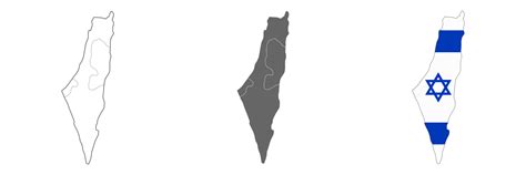 Highly detailed Israel map with borders isolated on background 12528384 ...