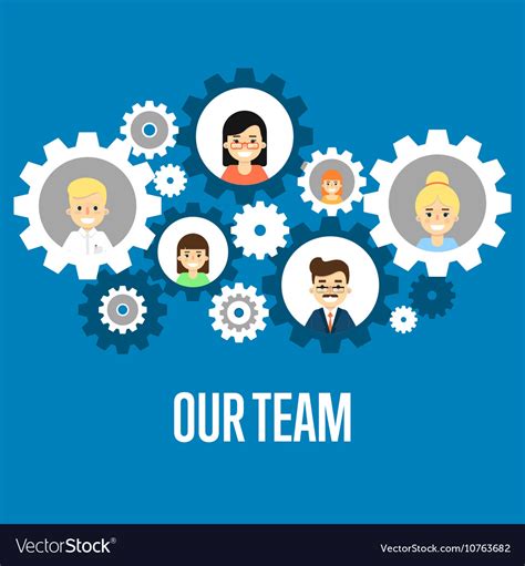 Our team banner teamwork concept Royalty Free Vector Image