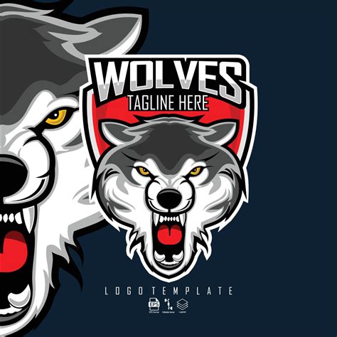 WOLVES ESPORTS LOGO TEMPLATE.eps 5561156 Vector Art at Vecteezy