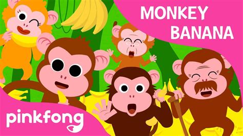 Happy Monkey Cartoon With Banana