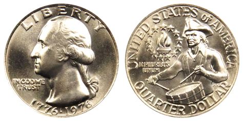 1976 Washington Quarters Bicentennial Design: Value and Prices