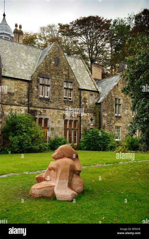 Oriel Plas Glyn y Weddw art gallery, October afternoon, Llanbedrog, Snowdonia National Park ...