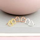 9ct Gold Mini Heart Stud Earrings By Posh Totty Designs | notonthehighstreet.com