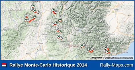 Maps | Rallye Monte-Carlo Historique 2014 | Rally-Maps.com