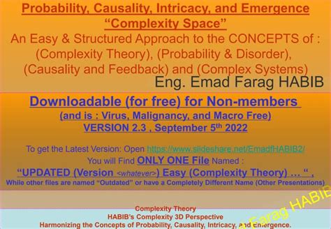 Updated (version 2.3) Easy (Complexity Theory), Probability & Disorder,Causality & Feedback ...