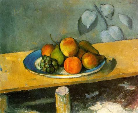 Apples Pears and Grapes Paul Cezanne Impressionism still life Painting ...