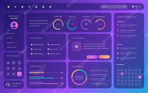 Premium Vector | Gradient background dashboard for business infographic ...