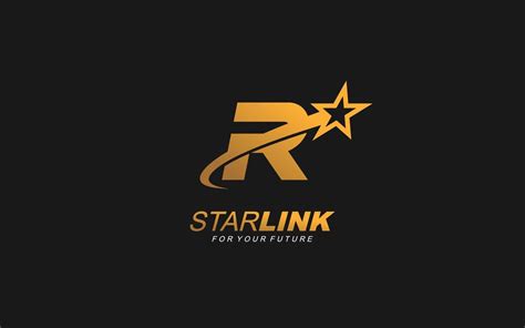 R logo star for branding company. letter template vector illustration ...