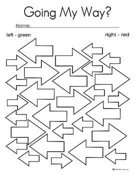 FREE - Left Right Arrows Worksheet | Pre k worksheets, Visual ...