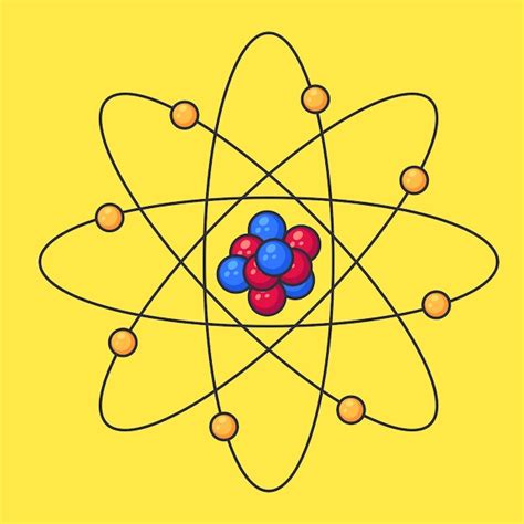 Premium Vector | Illustration of atomic structure consisting of protons neutrons and electrons