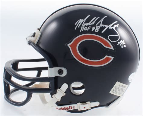 Mike Singletary Signed Bears Mini Helmet Inscribed "HOF 98" (JSA COA) | Pristine Auction