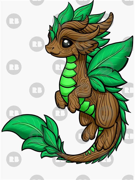 'Earth Dragon' Sticker by Rebecca Golins in 2021 | Easy dragon drawings ...