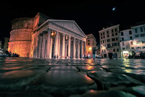 The Pantheon at Rome at night Photograph by Ray Boone - Fine Art America