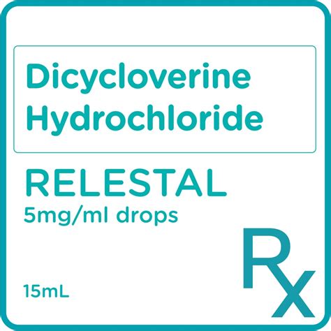 RELESTAL, Dicycloverine Hydrochloride Drops 5mg/mL 15mL [PRESCRIPTION ...