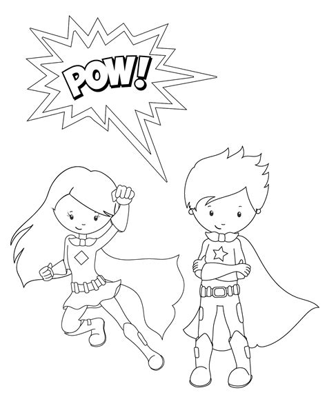 Superhero Printable Coloring Pages - Riset