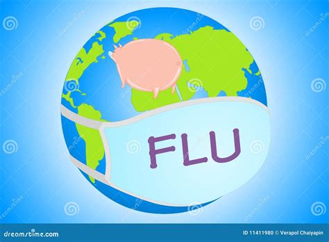 Prevention of Swine Flu stock illustration. Illustration of transmit ...