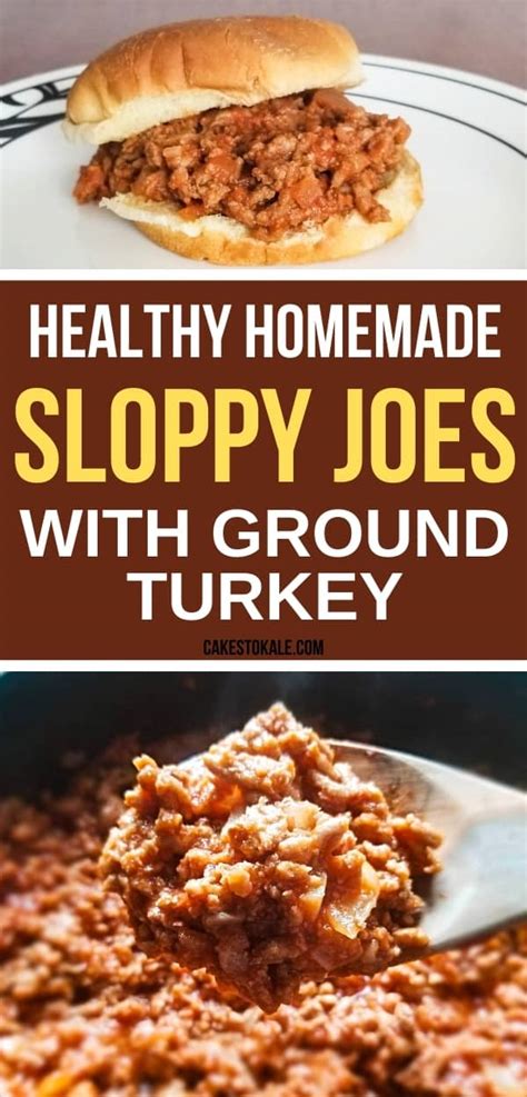 Healthy Sloppy Joes with Ground Turkey - Cakes to Kale