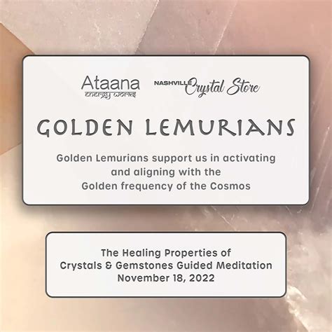 Golden Lemurians Guided Meditation 11/18/22 - Ataana Healing Method