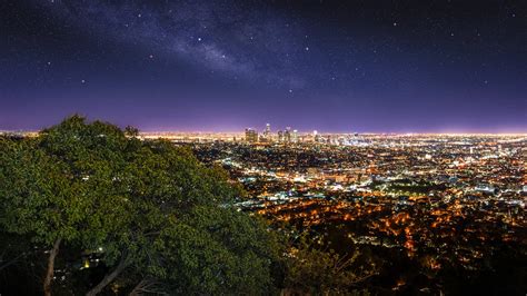 Stunning Los Angeles 4K Ultra HD Wallpaper: A Nighttime Cityscape Delight