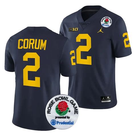 Michigan Wolverines Blake Corum 2024 Rose Bowl #2 Navy College Football ...