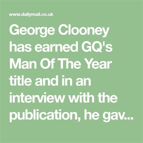 George Clooney gives a rare insight into family life to GQ | George ...