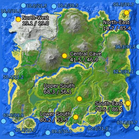 Ark Map Of Caves - Wall Map Of The World