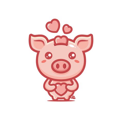 Vector design of a pig with love 4217857 Vector Art at Vecteezy