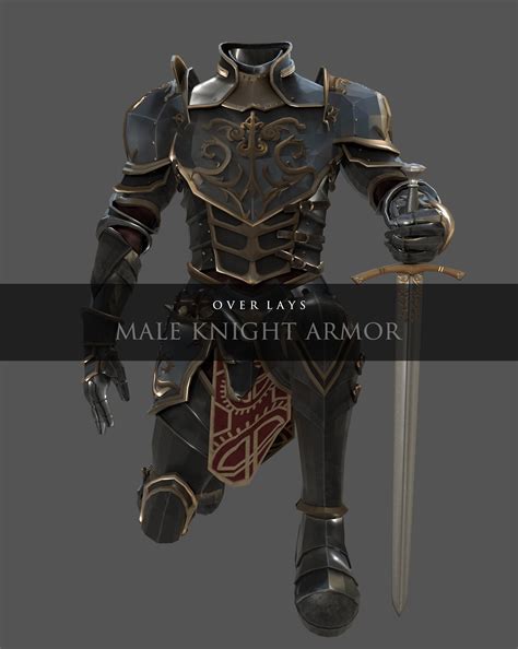 Male Armor/Knight/Epic Fantasy/Fantasy/3D Rendered/Clipart/Overlay ...