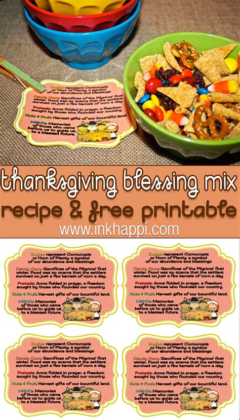 Thanksgiving Blessing Mix and Printables - inkhappi