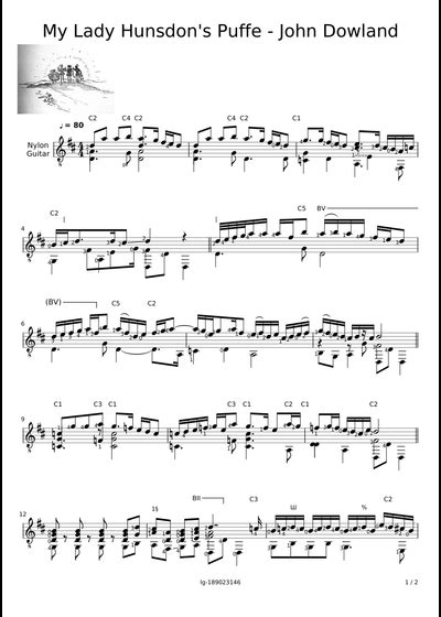 John Dowland sheet music free download in PDF or MIDI on MuseScore.com