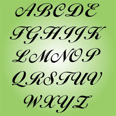 6 Best Printable Large Script Letters - Printablee with Fancy Alphabet Letter Templates Hand ...