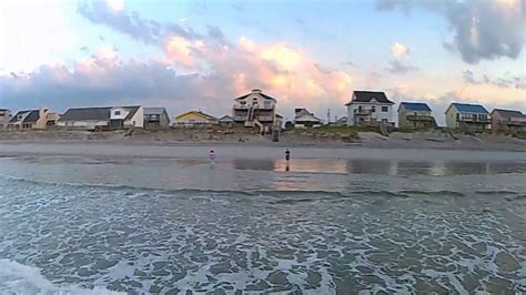 Beach Sunrise over Topsail Island Surf City, North Carolina Drone ...