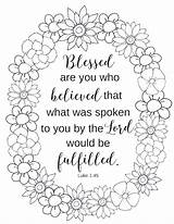 The Prudent Pantry Blessed Are You Who Believed  Printable coloring Page sketch template