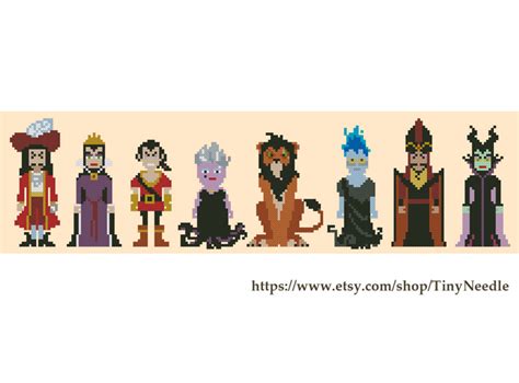 Disney Villains Cross Stitch Pattern PDF by TinyNeedle on DeviantArt