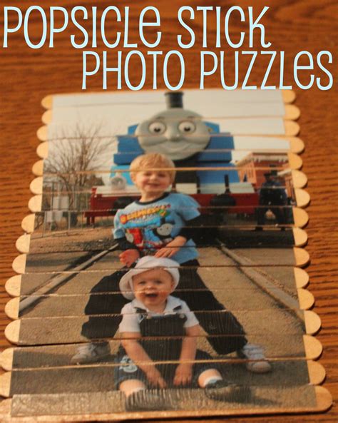 Popsicle Stick Photo Puzzles - Mom Endeavors