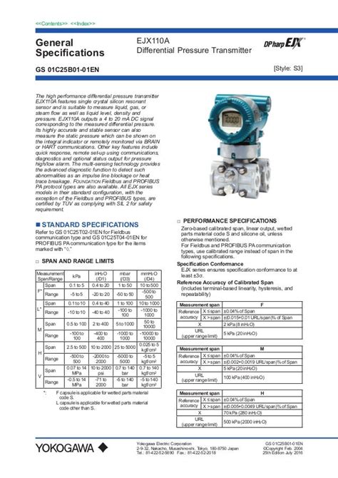 Yokogawa EJX110A Differential Pressure Tranismitter