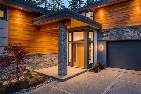 Gorgeous Ledge Stone house designs Contemporary Entry Vancouver home ...