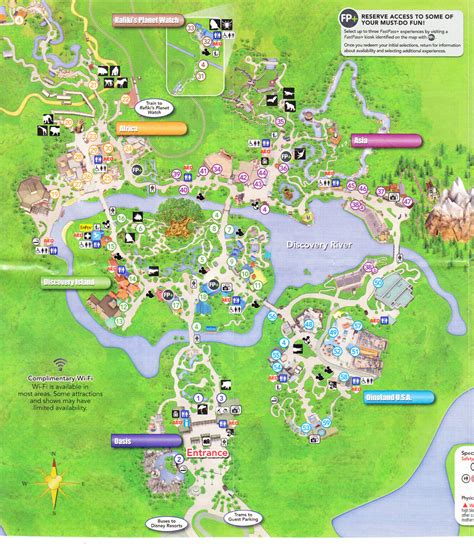 Disney S Animal Kingdom 2016 Park Map | Ruby Printable Map