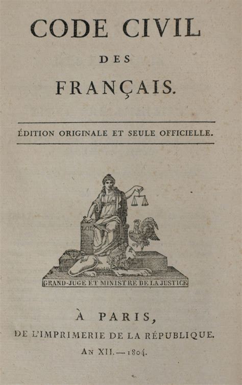 Code Civil des Français - Jewels from the French Collection - GW Law Library: Library Guides at ...